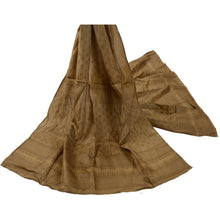 Load image into Gallery viewer, Dupatta Long Stole 100% Pure Silk Brown Veil Printed Scarves
