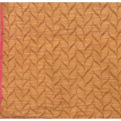 Sanskriti Vintage Dupatta Long Stole Cotton Shawl Brown Hijab Woven Wrap Scarves