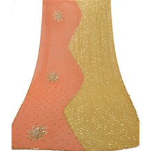 Load image into Gallery viewer, Dupatta Long Stole Georgette Peach Hand Beaded Wrap Scarves
