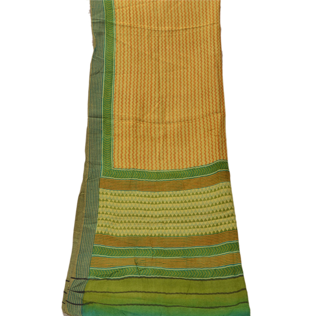 Vintage Dupatta Long Stole Woolen Green Hijab Printed Wrap Floral Scarves