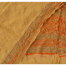 Load image into Gallery viewer, Vintage Dupatta Long Stole Georgette Cream Shawl Hand Embroidered Kantha Scarves
