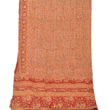 Load image into Gallery viewer, Vintage Dupatta Long Stole Georgette Cream Hand Embroidered Kantha Scarves
