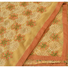 Load image into Gallery viewer, Vintage Dupatta Long Stole Georgette Cream Hijab Embroidered Wrap Scarves
