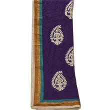 Load image into Gallery viewer, Vintage Dupatta Long Stole Georgette Blue Hijab Hand Embroidered Ari Scarves
