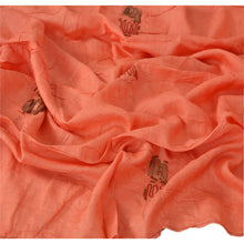 Load image into Gallery viewer, Dupatta Long Stole Pure Silk Peach Shawl Hand Beaded Scarves
