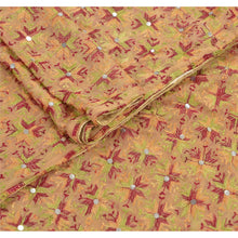 Load image into Gallery viewer, Vintage Dupatta Long Stole OOAK Brown Embroidered Hijab Bagh Phulkari Shawl
