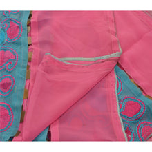 Load image into Gallery viewer, Vintage Dupatta Long Stole Georgette Pink Hijab Embroidered Wrap Scarves
