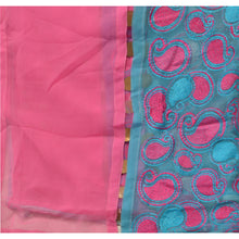 Load image into Gallery viewer, Vintage Dupatta Long Stole Georgette Pink Hijab Embroidered Wrap Scarves
