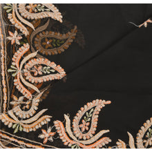 Load image into Gallery viewer, Dupatta Long Stole Georgette Black Hijab Embroidered Scarves
