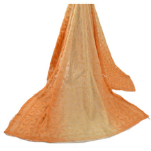 Load image into Gallery viewer, Vintage Dupatta Long Stole Georgette Orange Hijab Hand Embroidered Shawl
