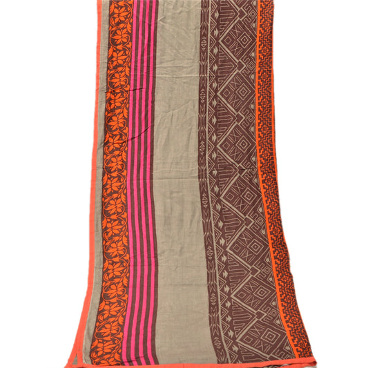 Sanskriti Vintage Dupatta Long Stole Cotton Multi Color Shawl Printed Scarves