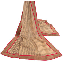 Load image into Gallery viewer, Vintage Dupatta Long Stole Cotton Cream Hijab Embroidered Wrap Scarves
