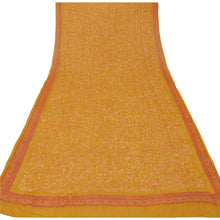 Load image into Gallery viewer, Dupatta Long Stole Georgette Mustard Shawl Embroidered Scarves
