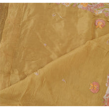 Load image into Gallery viewer, Dupatta Long Stole Pure Silk Brown Shawl Embroidered Scarves
