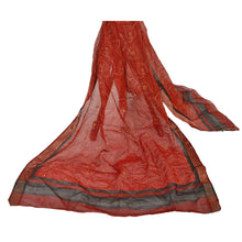 Load image into Gallery viewer, Vintage Dupatta Long Stole Cotton Dark Red Shawl Hand Beaded Wrap Hijab
