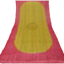 Load image into Gallery viewer, Dupatta Long Stole Chiffon Silk Pink Hand Embroidered Kantha
