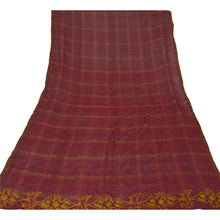 Load image into Gallery viewer, Dupatta Long Stole Pure Silk Dark Red Hand Beaded Woven Veil
