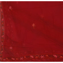 Load image into Gallery viewer, Dupatta Long Stole Georgette Dark Red Embroidered Wrap Scarves
