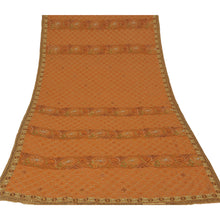 Load image into Gallery viewer, Dupatta Long Stole Georgette Orange Shawl Hand Beaded Scarves
