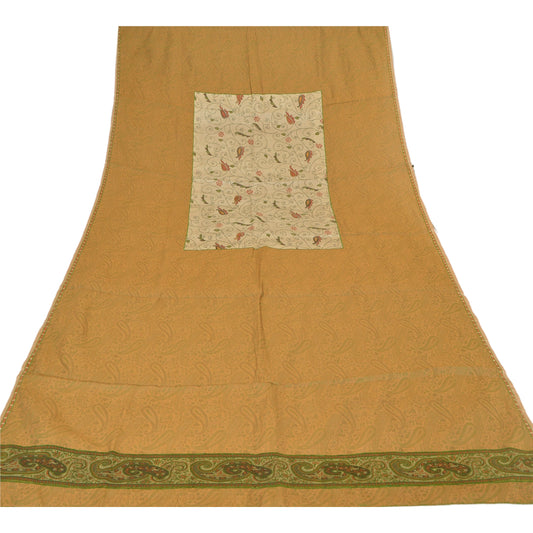 Sanskriti Vintage Dupatta Long Stole Cotton Veil Green Shawl Woven Wrap Hijab