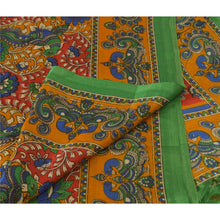Load image into Gallery viewer, Sanskriti New Dupatta Long Stole Chanderi Yellow Printed Pattachitra Scarves
