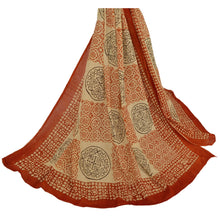 Load image into Gallery viewer, Dupatta Long Stole Cotton Cream Scarves Block Printed Hijab
