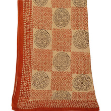 Load image into Gallery viewer, Dupatta Long Stole Cotton Cream Scarves Block Printed Hijab
