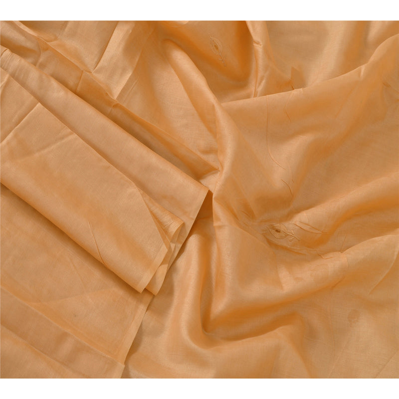 Sanskriti Vintage Peach Dupatta Long Stole Pure Silk Hand Embroidered Zardozi