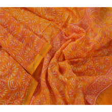 Load image into Gallery viewer, Dupatta Long Stole Chanderi Yellow Veil Block Printed Scarves
