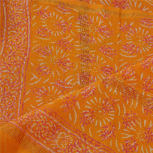 Load image into Gallery viewer, Dupatta Long Stole Chanderi Yellow Veil Block Printed Scarves
