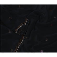 Load image into Gallery viewer, Dupatta Long Stole Georgette Black Shawl Hand Beaded Scarves
