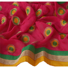 Load image into Gallery viewer, Dupatta Long Stole Georgette Pink Shawl Embroidered Scarves
