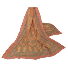 Load image into Gallery viewer, Dupatta Long Stole Chanderi Cream Shawl Printed Wrap Hijab
