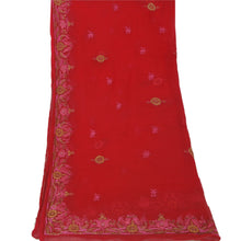 Load image into Gallery viewer, Dupatta Long Stole Blend Chiffon Red Hand Beaded Wrap Veil
