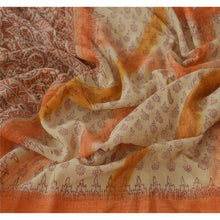 Load image into Gallery viewer, Dupatta Long Stole Cotton Cream Shawl Printed Wrap Hijab
