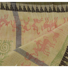 Load image into Gallery viewer, Dupatta Long Stole Blend Cotton Cream Warli Printed Scarves

