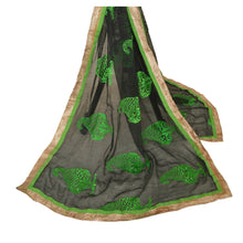 Load image into Gallery viewer, Dupatta Long Stole Art Silk Veil Black Embroidered Scarves
