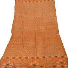 Load image into Gallery viewer, Dupatta Long Stole Pure Silk Peach Scarves Hand Beaded Veil
