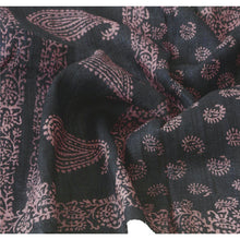 Load image into Gallery viewer, Dupatta Long Stole Handloom Black Scarves Block Printed Veil
