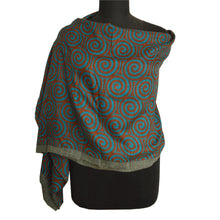 Load image into Gallery viewer, Dupatta Long Stole 100% Pure Woolen Brown Printed Wrap Scarves
