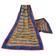 Load image into Gallery viewer, Dupatta Long Stole Art Silk Black Embroidered Warli Art Shawl
