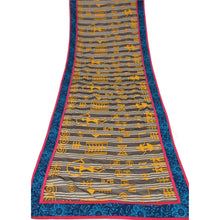 Load image into Gallery viewer, Dupatta Long Stole Art Silk Black Embroidered Warli Art Shawl
