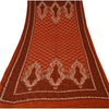 sanskriti Vintage Dupatta Long Stole Blend Cotton Rusty Orange Printed Scarves