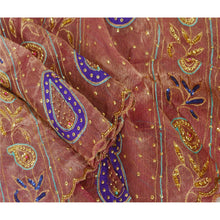 Load image into Gallery viewer, Dupatta Long Stole Tissue Pink Shawl Hand Beaded Scarves
