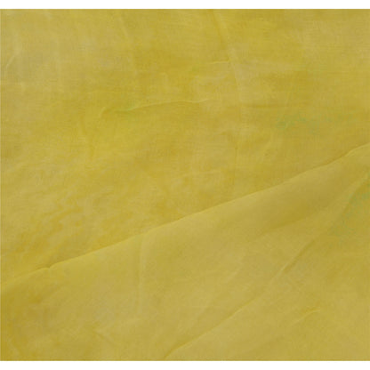 sanskriti Vintage Dupatta Long Stole 100% Pure Cotton Hijab Yellow Scarves