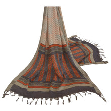 Load image into Gallery viewer, Dupatta Long Stole Pure Woolen Cream Shawl Printed Wrap Hijab
