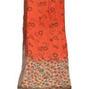 Sanskriti Vintage Dupatta Long Stole Woollen Orange Hijab Printed Wrap Shawl