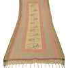 Sanskriti Vintage Dupatta Long Stole Pure Cotton Cream Block Printed Warli Art