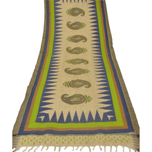 Load image into Gallery viewer, Dupatta Long Stole Pure Cotton Cream Block Printed Wrap Hijab

