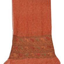 Load image into Gallery viewer, Dupatta Long Stole Blend Georgette Peach Hand Beaded Shawl
